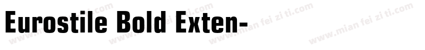 Eurostile Bold Exten字体转换